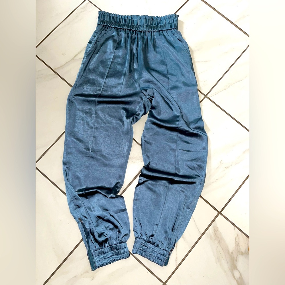 Line And Dot Satin Joggers